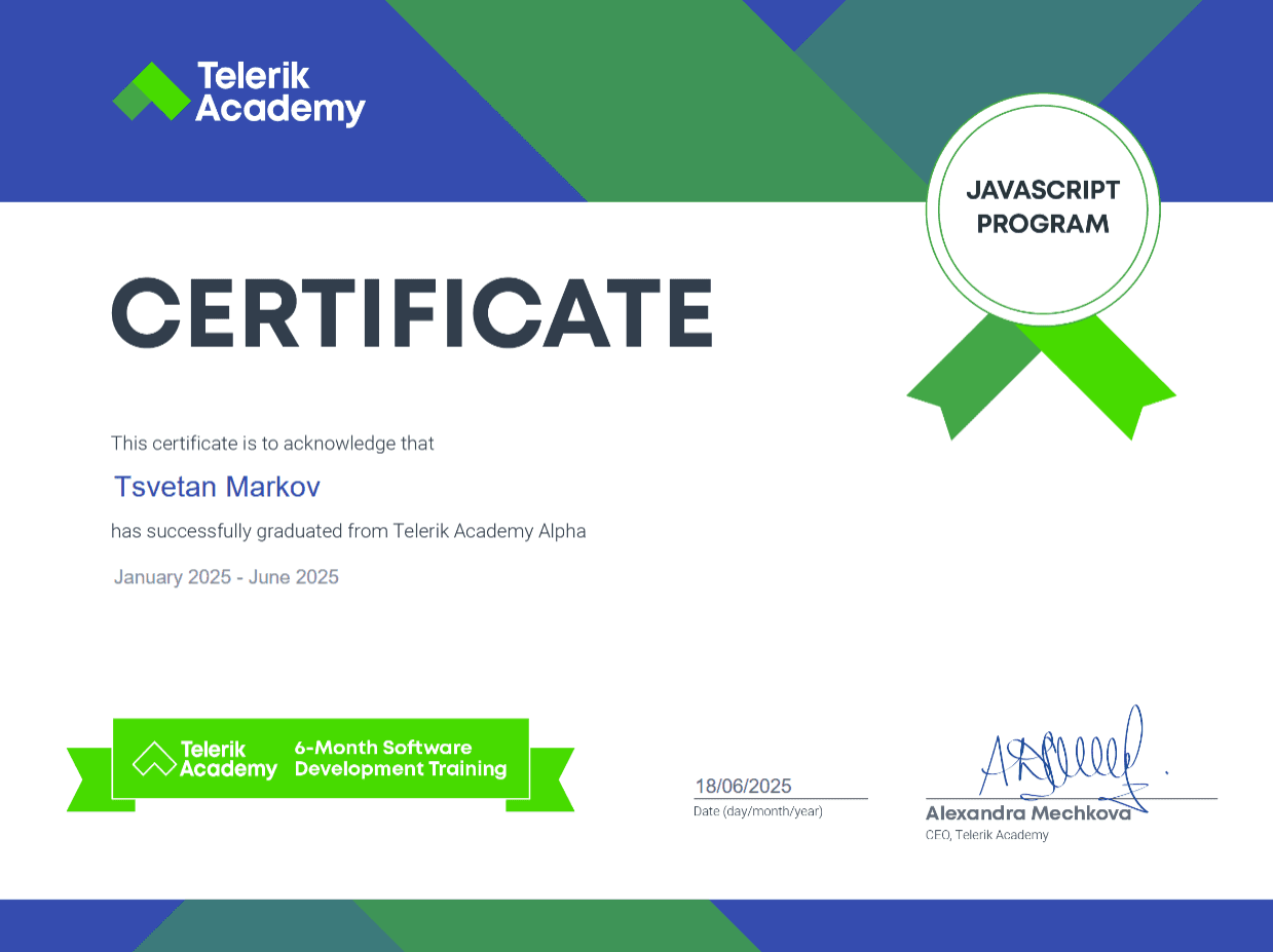 Full Stack Development Certificate React & Node.js
